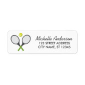 Trendy Tennis Retouradres Etiket (Voorkant)