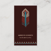 Trendy Terra Cotta Turquoise Tribal Design Visitekaartje (Voorkant)