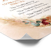 Trendy Terracotta bordeaux boog signatuur drinken Poster (Hoek)