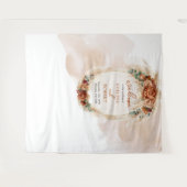 Trendy terracotta bordeaux pampas boogdecor wandkleed (Voorkant (horizontaal))