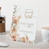 Trendy Terracotta en Tequila Date Night Ideeën Reclamebord Met Voetstuk (Insitu)