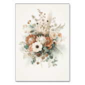 Trendy Terracotta Flowers Modern Wedding Kaart (Achterkant)
