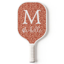 Trendy Terracotta Glitter Monogram Initiaal Name