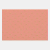 Trendy Terracotta & Gouden Sneeuwvlok Kerstmis Inpakpapier Vel (Voorkant)