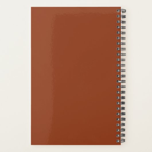 Trendy Terracotta Modern Monogram Weekly Planner (Achterkant)