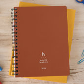 Trendy Terracotta Modern Monogram Weekly Planner