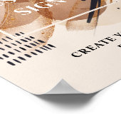 Trendy Terracotta roos gouden glitter Custom Sign Poster (Hoek)