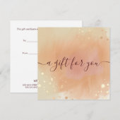 Trendy Terracotta Waterverf Cadeaubon (Voorkant / Achterkant)