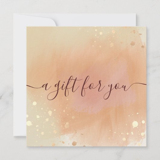 Trendy Terracotta Waterverf Cadeaubon (Voorkant)