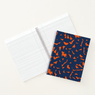 Trendy Terrazzo Confetti Patroon - Marineblauw en Notitieboek