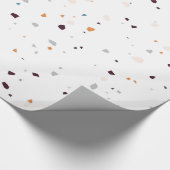Trendy Terrazzo Confetti Pattern Style Cadeaupapier (Hoek)
