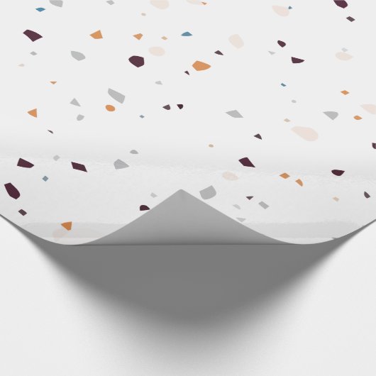 Trendy Terrazzo Confetti Pattern Style Cadeaupapier (Hoek)