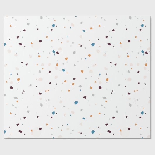 Trendy Terrazzo Confetti Pattern Style Cadeaupapier (Vlak)