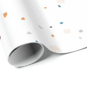 Trendy Terrazzo Confetti Pattern Style Cadeaupapier (Rol Hoek)