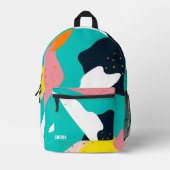 Trendy Terug naar school Kleurrijke Abstracte naam Bedrukte Rugzak (Voorkant)