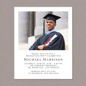 Trendy Text Fotograduparty Uitnodiging