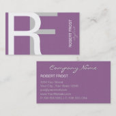 Trendy Textured Monogram CHOOSE ACHTERGROND COLOR Visitekaartje (Voorkant / Achterkant)