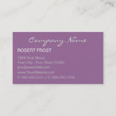 Trendy Textured Monogram CHOOSE ACHTERGROND COLOR Visitekaartje (Achterkant)