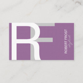 Trendy Textured Monogram CHOOSE ACHTERGROND COLOR Visitekaartje