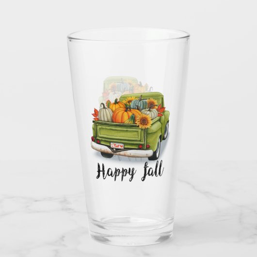 Trendy Thanksgiving Mooi Herfst Collectie Glas (Achterkant)