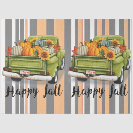 Trendy Thanksgiving Mooi Herfst Collectie Tissuepapier (Voorkant)
