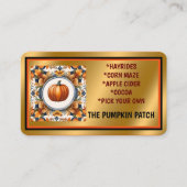 Trendy Thanksgiving Pumpkin Autumn Collectie Visitekaartje (Voorkant)