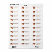 Trendy Thanksgiving Turkije Pompoen Return Adres Etiket (Full Sheet)