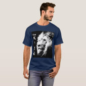 Trendy The King Modern Pop Art Lion Head Mannen T-shirt (Voorkant volledig)