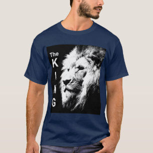 Trendy The King Modern Pop Art Lion Head Mannen T-shirt
