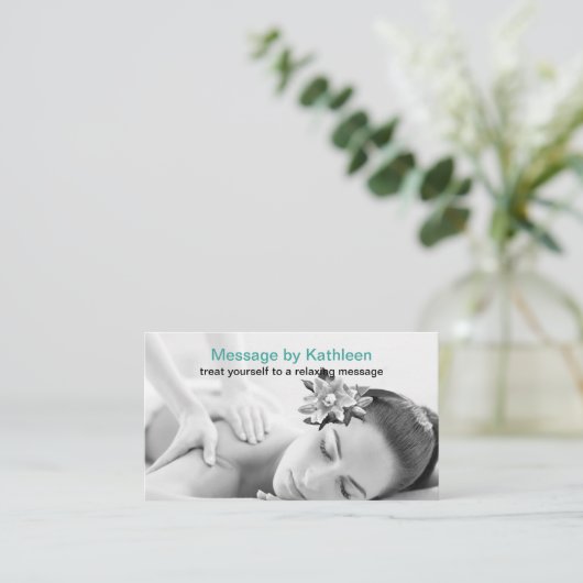 Trendy Therapeutic Massage Services Visitekaartje (Staand voorkant)