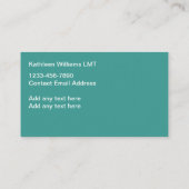 Trendy Therapeutic Massage Services Visitekaartje (Achterkant)