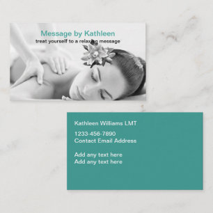 Trendy therapeutische massagediensten visitekaartje