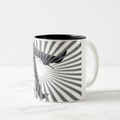 Trendy Thigh Boot Art Tweekleurige Koffiemok (Voorkant rechts)