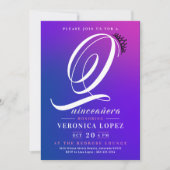 Trendy Tiara Roze Gradient 15e Quinceañera Party Kaart (Voorkant)