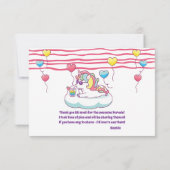 Trendy Tiener Eenhoorn Sociale Media Bedankt Kaart (Achterkant)