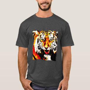 Trendy Tiger Head Modern Elegant Sjabloon T-shirt