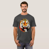 Trendy Tiger Head Modern Elegant Sjabloon T-shirt (Voorkant volledig)
