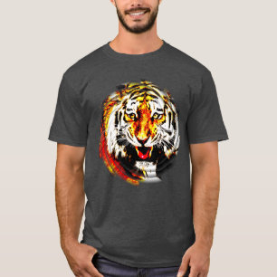 Trendy Tiger Head Modern Elegant Sjabloon T-shirt