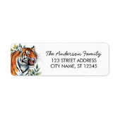 Trendy Tiger Return Address Black  Etiket (Voorkant)