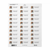 Trendy Tiger Return Address Black  Etiket (Full Sheet)