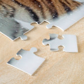 Trendy Tiger Snow Mountains Animal Foto Legpuzzel (Zijkant)