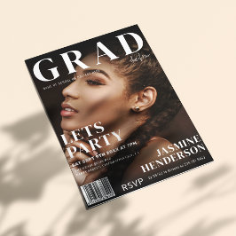 Trendy Tijdschrift Cover | Afstudeerfeest Kaart