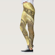 Trendy Tinten Goud Fractale Wervelingen Patroon