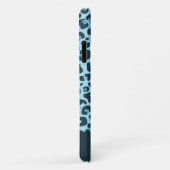 Trendy tinten van blauwe luipaard spot print w / n Case-Mate iPhone case (Achterkant/rechts)