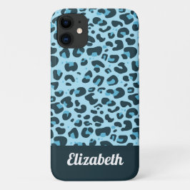 Trendy tinten van blauwe luipaard spot print w / n Case-Mate iPhone case
