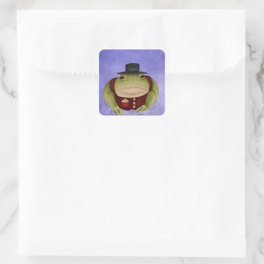 Trendy Toad Vierkante Sticker (Tas)