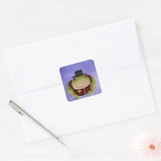 Trendy Toad Vierkante Sticker (Envelop)
