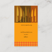Trendy toonaangevende keukenkoks Chef Knife Visitekaartje (Achterkant)