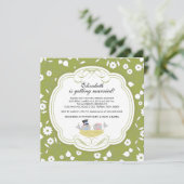 Trendy Tortelduifjes Bridal Shower Invitation Gree Kaart (Staand voorkant)