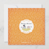 Trendy Tortelduifjes Bridal Shower Invitation Oran Kaart (Achterkant)